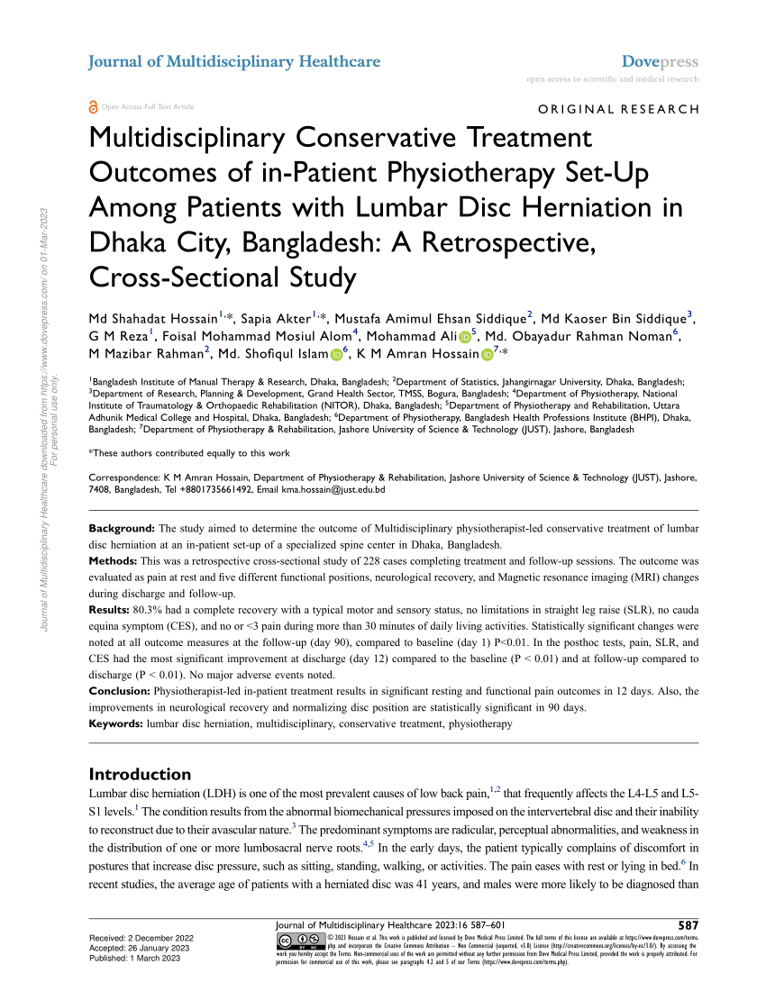 The Importance Of A Multidisciplinary Approach To Disc Protrusion Treatment